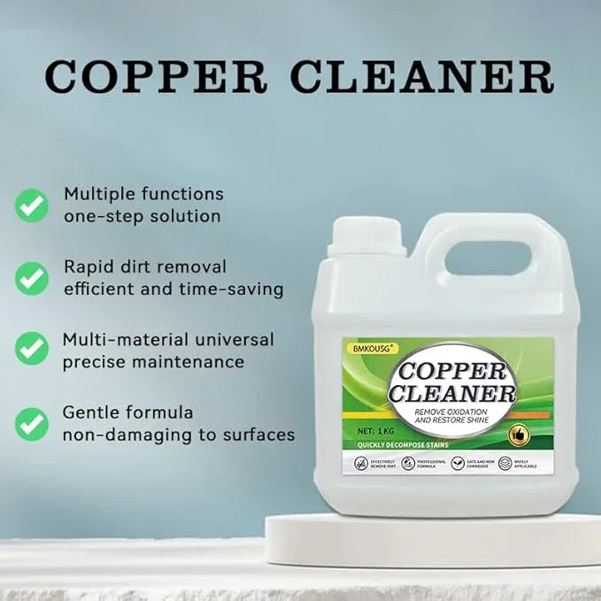 Copper Cleaner & Polish & Rust Remover - Three-in-one Action Fast-Acting Removes Rust, Oxidation and Restores Shine | Professional Grade Brass Cleaner Safe for Various Copper Products (1 KG) - NeatNest