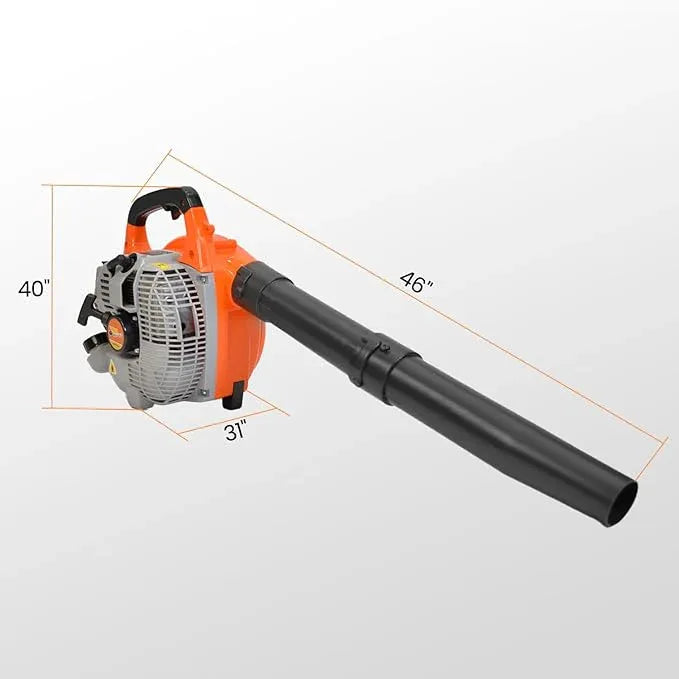 28cc Gas Leaf Blower, 1.1HP 2-Stroke Handheld Blower, 460 CFM 160 MPH High-Performance Air Volume, Lightweight Design for Lawn, Yard, and Driveway Cleanup - NeatNest