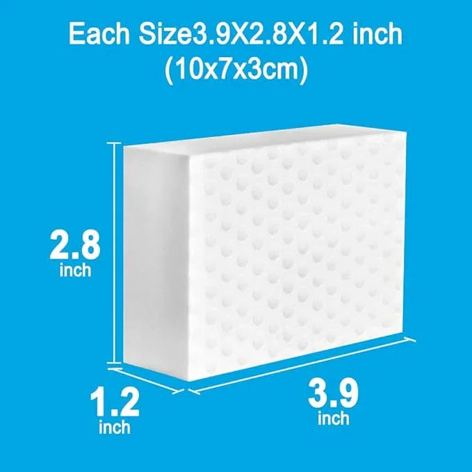 10 Pack Magic Sponge Eraser 2X Thick and Long Lasting Melamine Cleaning Sponges in Bulk - Multi Surface Scrubber Foam Cleaning Pads - Bathtub, Floor, Baseboard, Bathroom, Wall Cleaner (3.9*2.4*0.8in) - NeatNest
