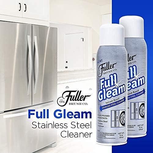 Fuller Brush Full Gleam Stainless Steel Cleaner – 15 oz Spray for Appliances, Chrome, Aluminum & Sinks – Cleans, Polishes & Protects Metal Surfaces (Pack of 6) - NeatNest