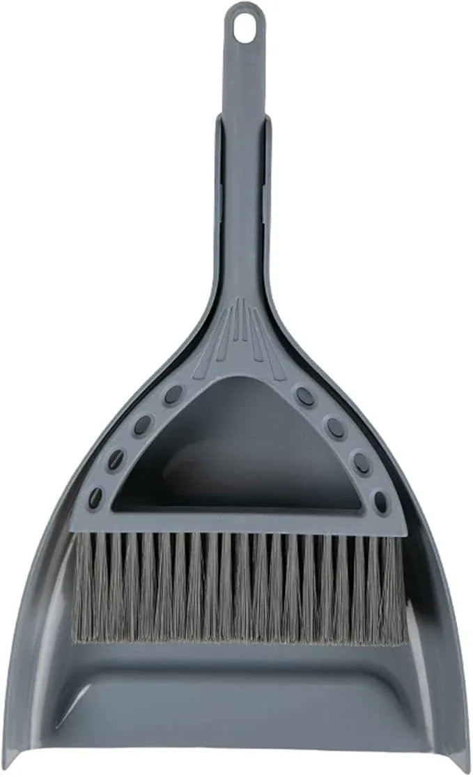 Mini Broom and Dustpan Set Small Dust pan and Brush Set Perfect for Desk Office Camping Dorm RV Essentials (Blue Gray) - NeatNest