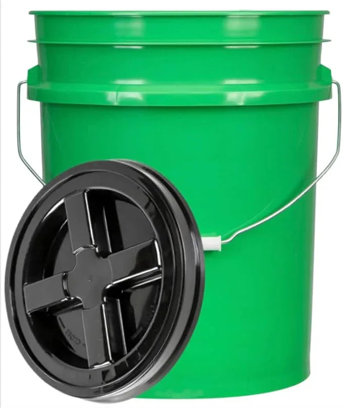 House Naturals 5 Gallon Food Grade Plastic Bucket with Screw on Air Tight Lid (Pack of 2) - NeatNest