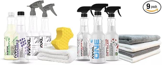 MAXL® Method Complete 9 Premium Auto Detailing Solution Bundle - All-in-One Car Detailing Kit for Deep Clean, Paint Protection, Instant Gloss, Spot-Free Drying, and Easy Rinse-Off Application - NeatNest
