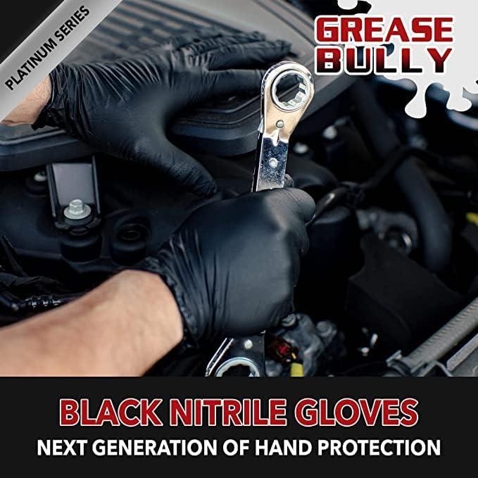 DENCO DISTRIBUTING, INC. Grease Bully Nitrile Gloves - 6MIL - Black - Powder & Latex Free - 1000 Count - 10 Boxes - NeatNest