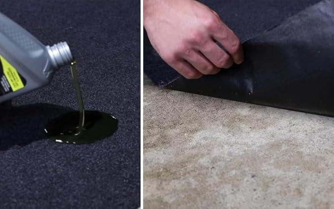 Huatean Home Garage Floor Mat, (78.7" × 59") Under Car Waterproof Containment Mats, Oil Mat for Garage Covering, Garages Floor Mats for Under Car, Keeps Dry and Clean - NeatNest