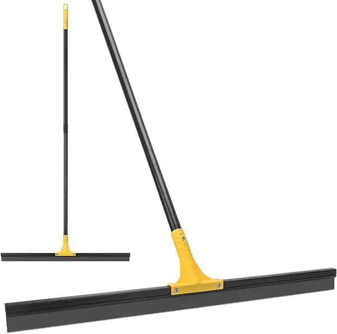 Floor Squeegee for Concrete, 30'' Large Rubber Broom for Tile, 59'' Long Handle Heavy Duty Water Wiper for Garage, Deck - NeatNest