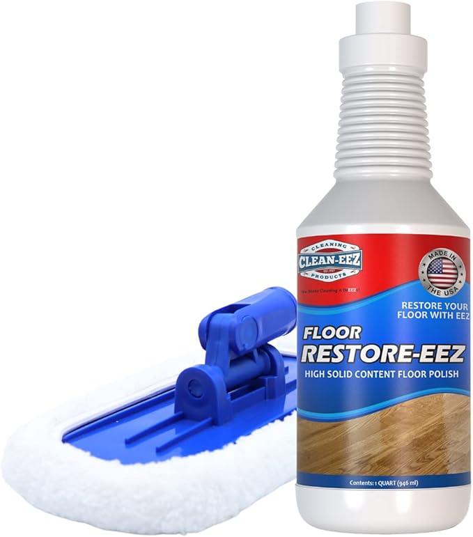 Clean-eez Ultimate Floor Restorer & Polish - Revitalize, Protect, Shine Wood, Laminate, Vinyl, Bamboo, Slate, Terracotta & More (1 Bottle W/Microfiber) - NeatNest