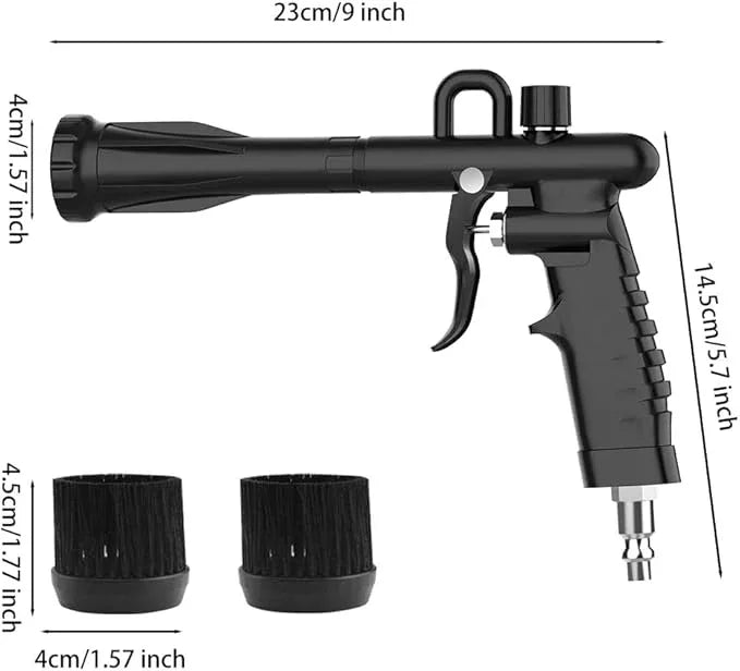 Air Cleaning Gun for Car Interior Detailing, High Pressure Air Blower Auto Detailing Tool for Quickly Blasts Dirt and Dust, Air Blaster for Car Detailing, Black - NeatNest