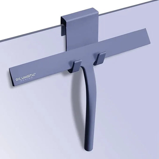 Bathroom Squeegee for Shower, Richmirth 11" Large Shower Squeegee for Glass Doors Silicone Rubber Blade Squeegee Cleaner Tool for Window, Car Glass, Mirror- Blue - NeatNest