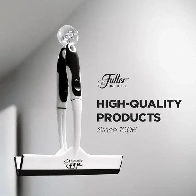 Fuller Brush Easy Grip Handheld Squeegee - for Shower Walls, Doors, Tub Surfaces, Windows, Mirrors & Vehicle Windshields - ThermoPlastic Rubber Blade - Comfort Grip Handle with Built-in Finger Groove - NeatNest