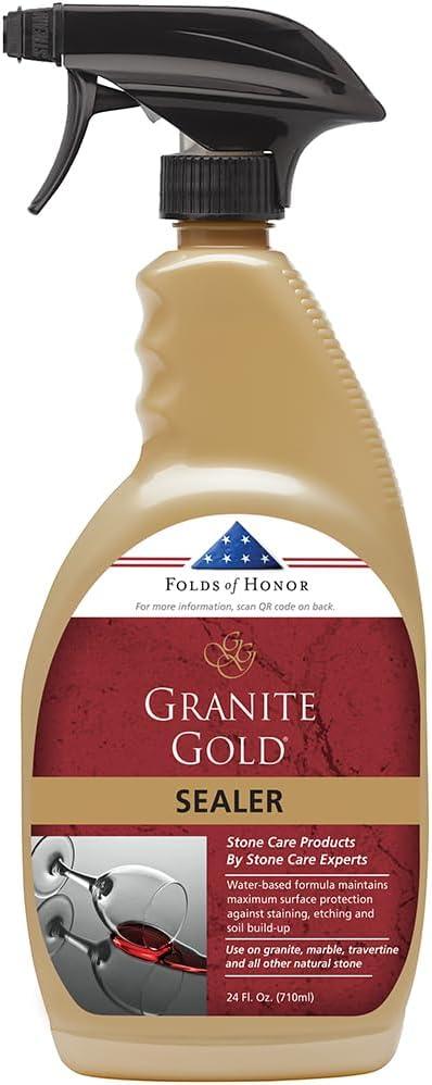 Granite Gold Daily Cleaner Spray 3-Pack with Sealer Spray 1-Pack for Granite, Marble, Travertine, Quartz, Natural Stone - NeatNest