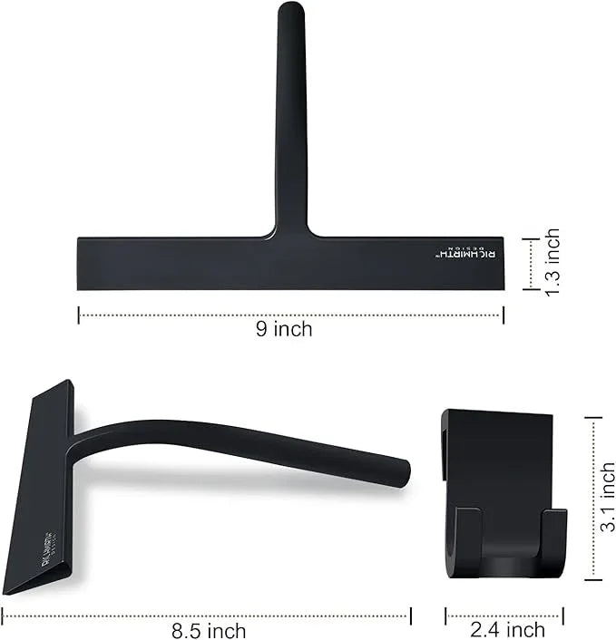 RICHMIRTH Silicone Rubber Blade Shower Squeegee 9" in Width Window & Car Squeegee for Shower, Glass, Window - NeatNest