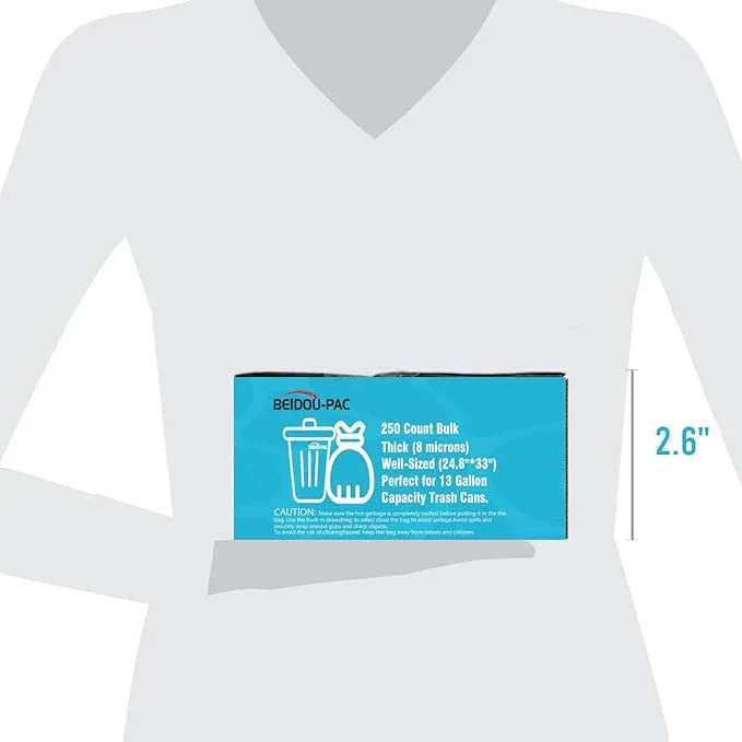 Trash Bags 13 Gallon, 250 Count Bulk, Clear Plastic Recycling Garbage Bags, Multi-purpose Tall Kitchen Trash Bags Can Liners for Business Home Commercial and Industrial - NeatNest