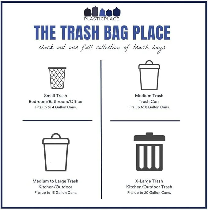 Plasticplace 40-45 Gallon Trash Bags │12 Microns │ Clear High Density Garbage Can Liners │ 40" x 48" (250 Count) - NeatNest