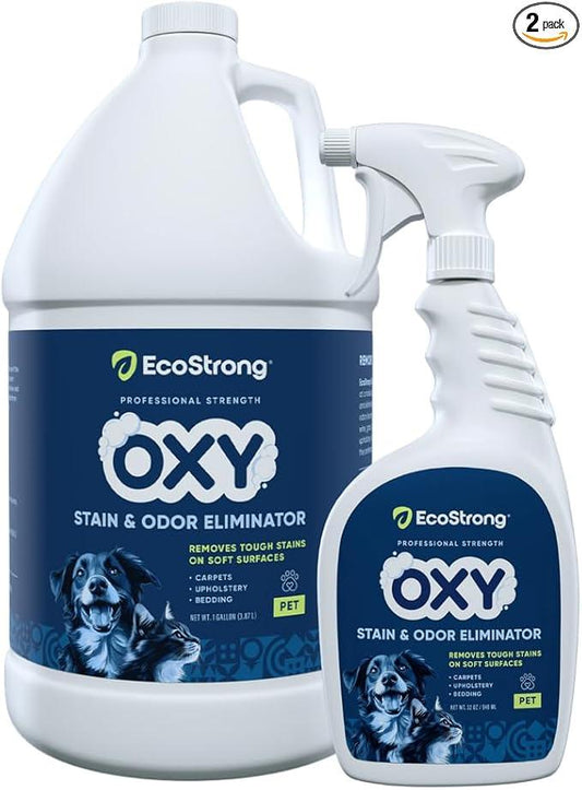 Oxy Pet Carpet Cleaner Spray | Pet Stain Remover for Pet Urine, Cat Pee, Dog Poop | Deep Spot Treating Action on Carpeting, Upholstery, Laundry, Pet Beds & More (160 Fl Oz) - NeatNest
