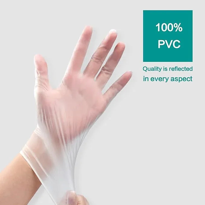 Clear Vinyl Food Safe Disposable Gloves Latex Free Powder Free for Food Prep Handling Cooking Cleaning - NeatNest