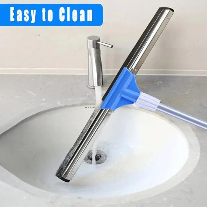 YONILL Floor Squeegee for Concrete Floor - 50" Squeegee Broom with Long Handle for Tile Floor, Heavy Duty Foam Floor Water Wiper for Garage, Shower, Kitchen, Windows, Glass, Carpet and Pet Hair - NeatNest