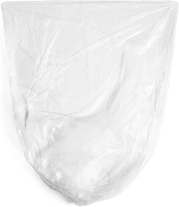 Aluf Plastics High Density Trash Bags, 60 Gallon, 150 Count, 22 Micron (eq), 38" x 60", Clear, for Bathroom, Office, Industrial, Commercial, Janitorial, Municipal, Recycling - NeatNest