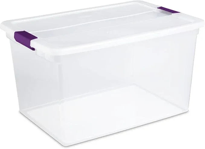 Sterilite 12-Pack ClearView Latch Box, Stackable Storage Organizer Bins for Home, 66 Quart - NeatNest