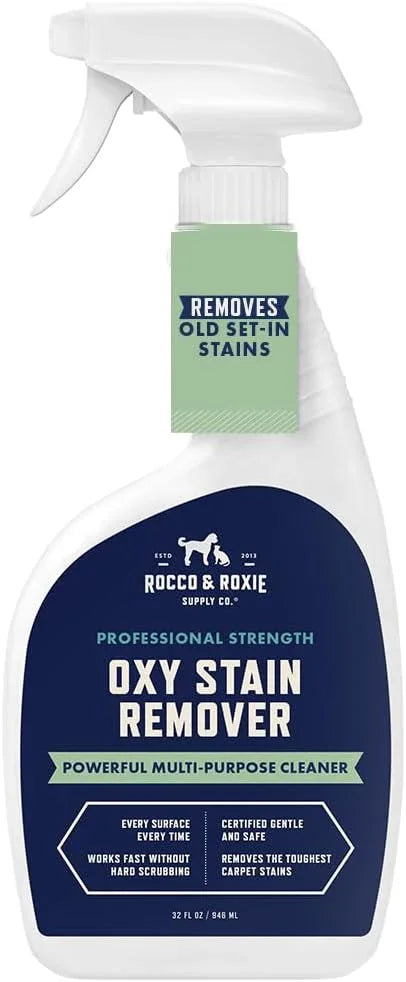 Rocco & Roxie Oxy Stain Remover - Oxygen Powered Carpet Cleaner Spray - Pet Stain Remover for Carpet, Spot Cleaner for Upholstery, Couch, Laundry, Rug, Clothes, Car Seat, Mattress, Sofa, and More - NeatNest