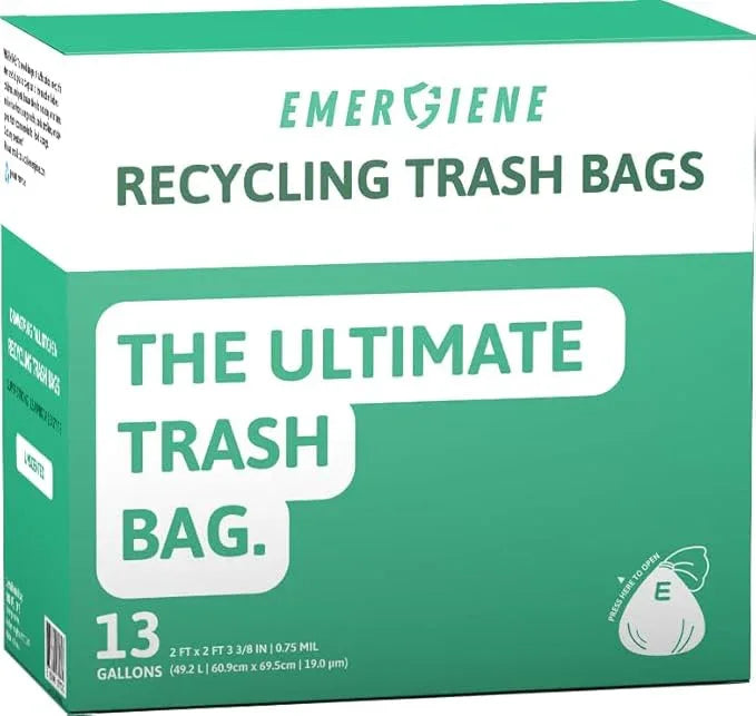 13 Gallon Recycling Trash Bags, 200 Count Drawstring Tall Kitchen Garbage Bags, Pre-Separated, Unscented, Ultra Strong, Leakproof, Sturdy, Translucent Blue - NeatNest