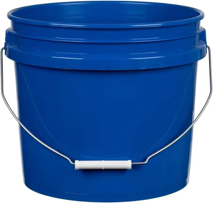 House Naturals 3.5 Gal Blue Plastic Buckets Food Grade BPA Free Made in USA pails with Screw On Lids - Pack of 2 - NeatNest