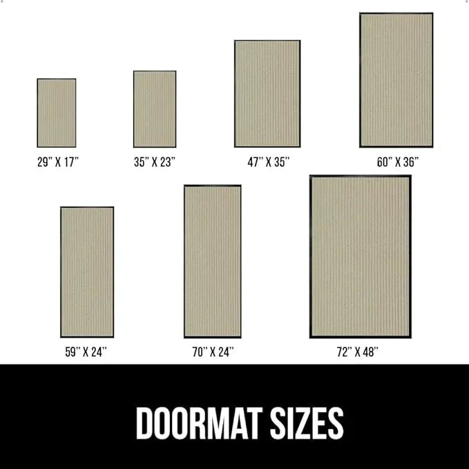 GORILLA GRIP Waterproof Traffic Guard Door Mat, 60x36, Heavy Duty Entryway Mats, Strong Rubber Back Commercial Utility Rugs for Office Hallway, Garage Floor and Home, Low Profile Carpet Runner, Beige - NeatNest