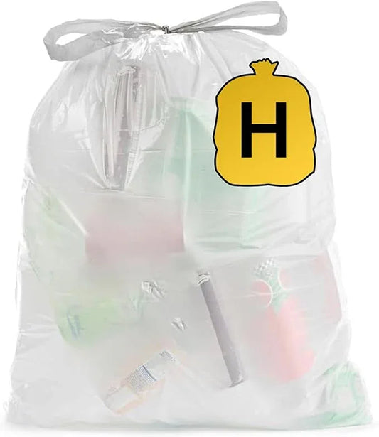 Ultrasac 13 Gallon 1.1 MIL White Drawstring Trash Bags - 19.25" x 28.5" - Pack of 320 - Fits simplehuman H - NeatNest