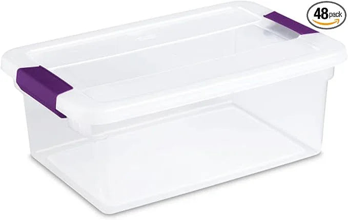 Sterilite 48-Pack 15 Quart ClearView Latch Box, Stackable Organizer Bins with Latching Lids - Clear Plastic Organization Containers for Closet, Bedroom, Shelving Units and Everyday Home Storage - NeatNest