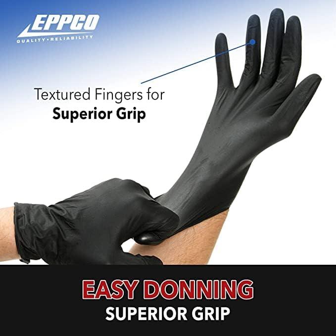 DENCO DISTRIBUTING, INC. Grease Bully Nitrile Gloves - 6MIL - Black - Powder & Latex Free - 1000 Count - 10 Boxes - NeatNest