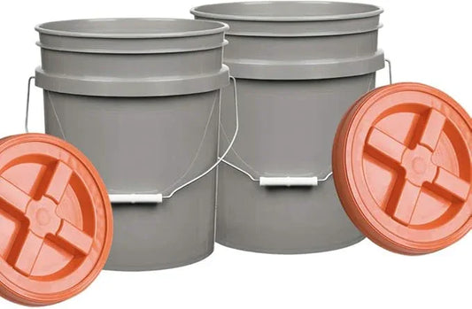 House Naturals 5 Gallon Food Grade BPA Free buckert Pail with Gamma Screw Lids (Pack of 2) Made in USA - NeatNest