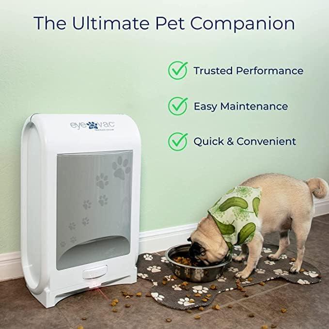 EyeVac Pet Touchless Vacuum Automatic Dustpan - Ultra Fast & Powerful - Great for Sweeping Cat Dog Pet Hair Food Dirt Kitchen, Corded Canister Vacuum, Bagless, Automatic Sensors, 1400 Watt (White) - NeatNest
