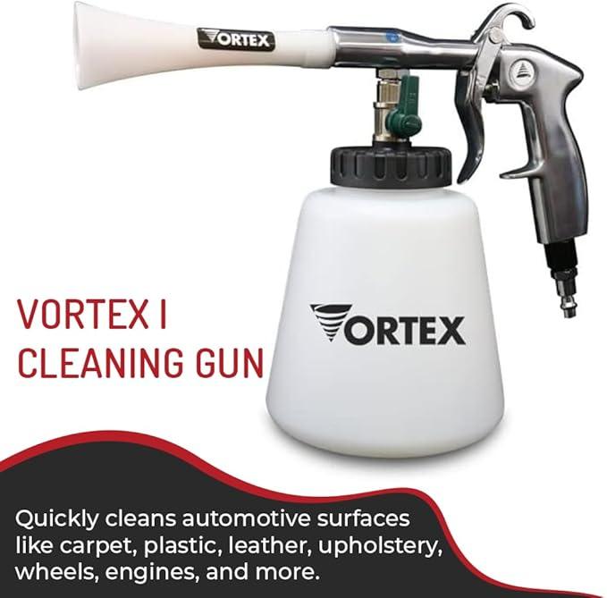 HI-TECH Vortex I Air Cleaning Gun – Deep Cleans Auto Interiors & Exteriors – Compressed Air Powered – Car Detailing Tool for Dirt, Dust, Grime & Stains - NeatNest