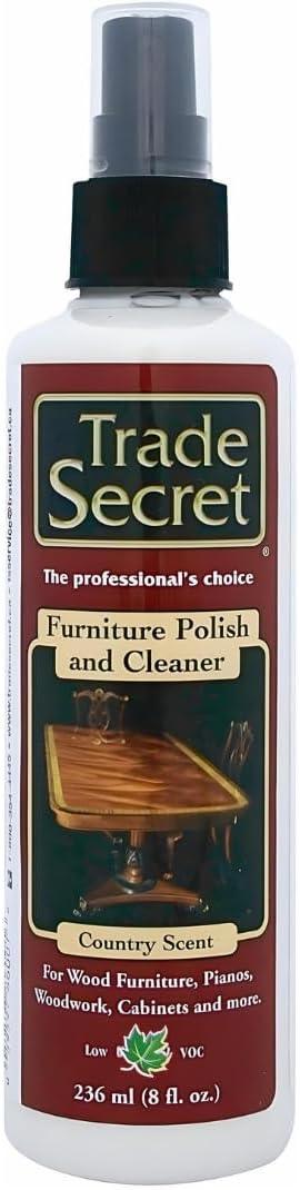 Trade Secret Country Scented Furniture Polish 8 fl oz (236 ml) For Wood Furniture, Pianos, Cabinets, Low VOC, No Wax or Silicone - NeatNest