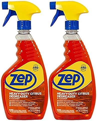 Zep Heavy-Duty Citrus Degreaser and Cleaner - 24 oz (Case of 2) ECZUCIT242 - Restaurant Grade, Removes Oil, Grease, Adhesive, and Kitchen Soil on Stovetops, Appliances - NeatNest