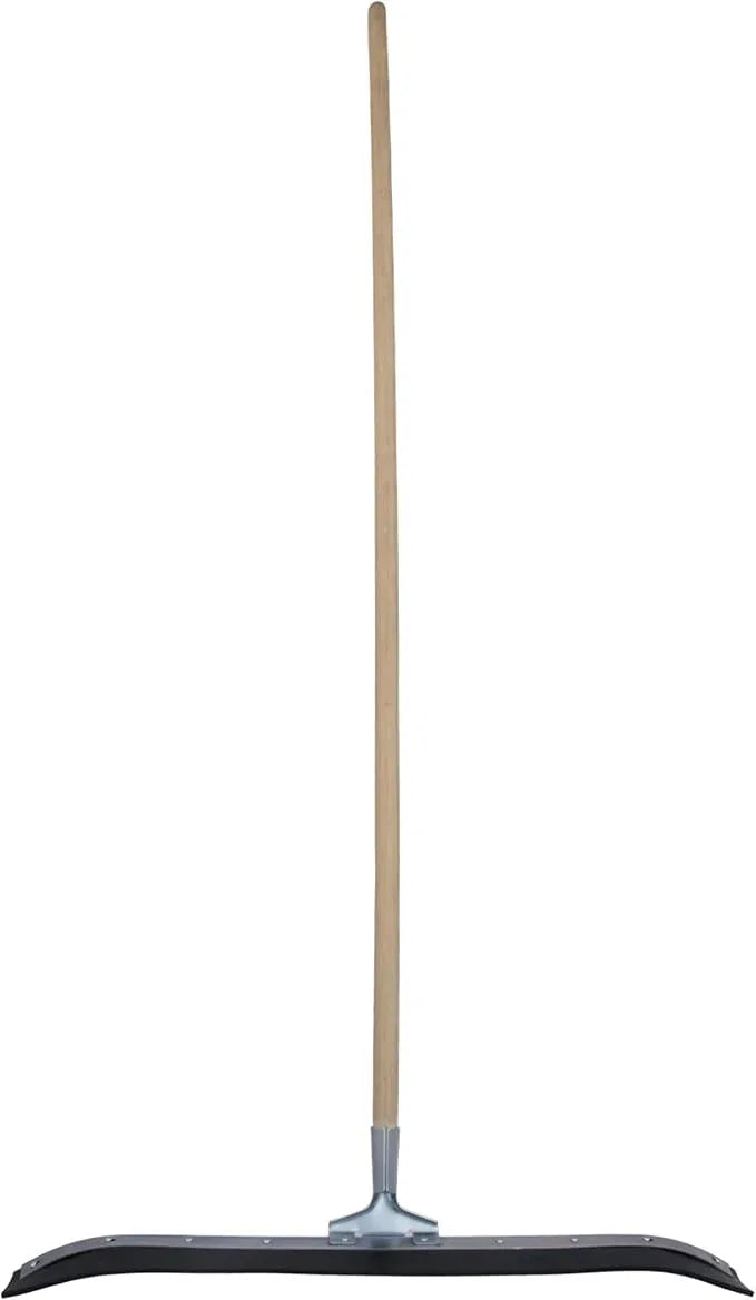 MARSHALLTOWN Asphalt Squeegee, 36 Inch Neoprene Curved Blade, 60 Inch Wood Handle, Spread Sealer Over Asphalt, Reversible, RED700248 - NeatNest