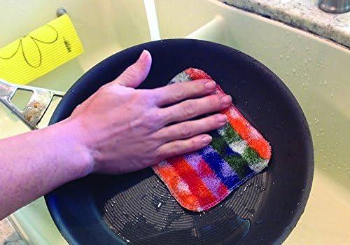 Skoy Cleaning Bundle - Cloth, Scrub, Blue Towel and Sink Holder – Environmentally Friendly, Kitchen & Household Use, Plastic-Free Packaging, Great Gift Idea! - NeatNest