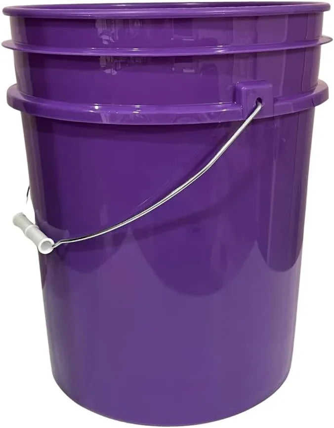 House Naturals 5 Gallon Purple Food Grade Plastic Bucket with Screw on Air Tight Lid- Made in USA (3) - NeatNest