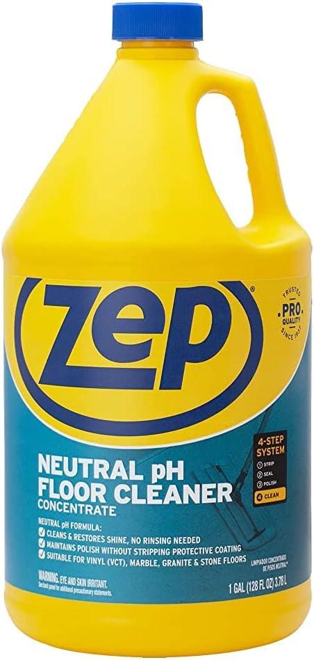Zep Neutral pH Floor Cleaner. 1 Gallon (Case of 4) - ZUNEUT128 - Concentrated Pro Trusted All-Purpose Floor Cleaner - NeatNest