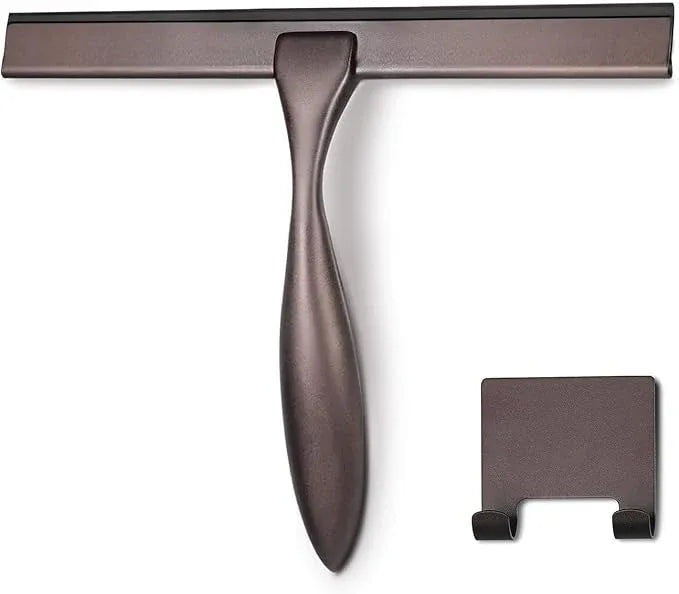 Hiware All-Purpose Shower Squeegee for Shower Doors, Bathroom, Window and Car Glass - Bronze, Stainless Steel, 14 Inches - NeatNest