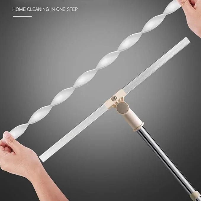 Floor Squeegee 20 inch Silicone Long Handle of 65" for Window Cleaning Shower Squeegee Scrubber Combi with Pole Extendable Telescopic Adjustable Stainless Glass Squeegee Bathroom Shower - NeatNest