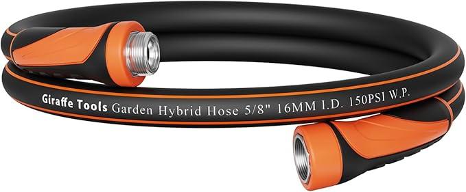 Giraffe Tools Garden Leader Hose 5/8 inch x 5ft, Short Water Hose Heavy Duty, Flexible, Lightweight Hybrid Hose with Swivel Handle, Male to Female Fittings - NeatNest