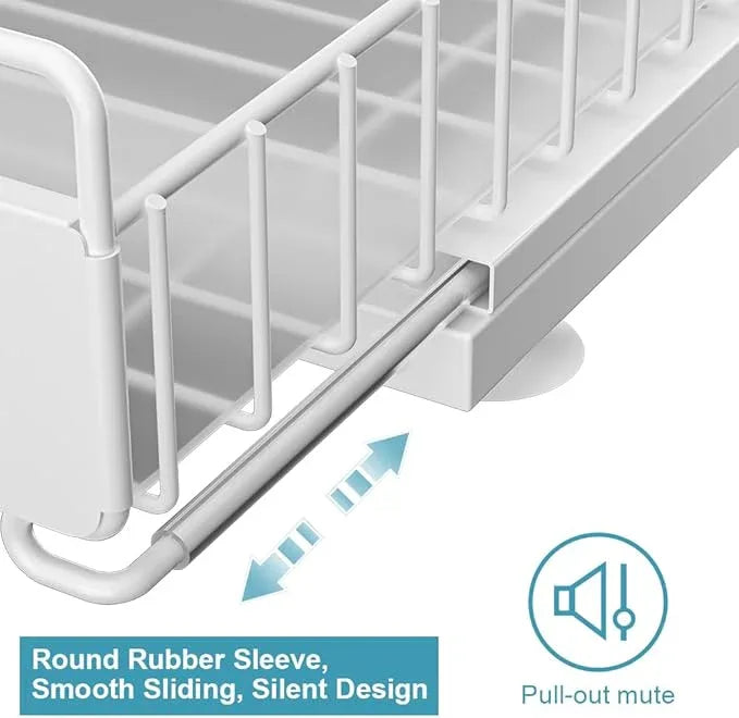 Under Sink Organizer Kitchen, Pull Out Cabinet Organizer 2 Tier Slide Out Sink Shelf Cabinet Storage Shelves, Under Sink Storage for Kitchen Bathroom Cabinet, White, 1 Pack - NeatNest