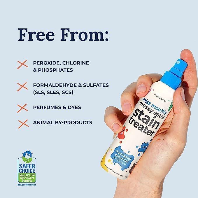 Miss Mouth's Messy Eater Stain Treater - 2 Pack Stain Remover Spray and 16oz Refill Pouch - NeatNest