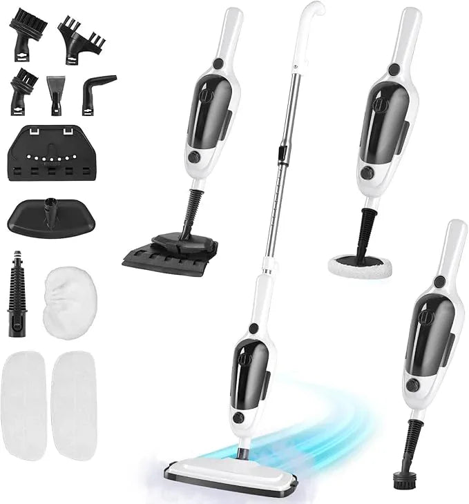 11-in-1 Steam Mop, Powerful Handheld Steam Cleaner for Home with 23FT Cord &15.2 OZ Water Tank, 3 Steam Modes MultiPurpose Steam Mop for Hardwood Floors, Clothes, Tile, Windows, Carpet - NeatNest