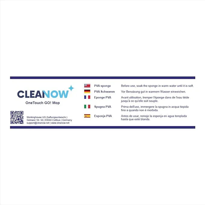GO! Floor Cleaner, Floor Mops, Wring Mop, Mop with Wringing Function (Refill Sponge) - NeatNest
