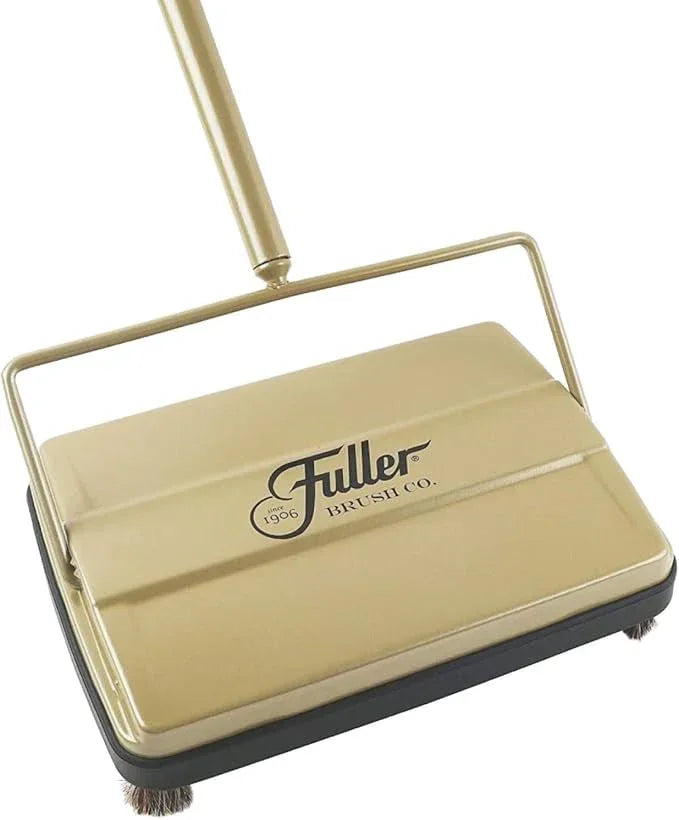 Fuller Brush 17031 Electrostatic Carpet & Floor Sweeper - 9" Cleaning Path - Lightweight - Ideal for Crumby Messes - Works On Carpets & Hard Floor Surfaces - Gold - NeatNest