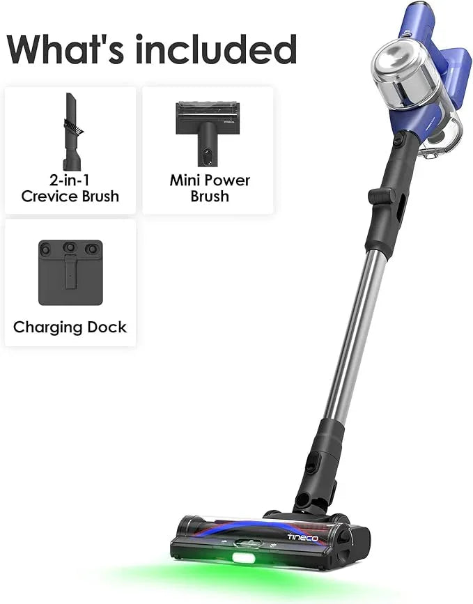 Tineco Pure ONE S50 Pro Cordless Stick Vacuum Cleaner, 200AW Powerful Suction, Zero Tangle Brush, 95Min Runtime, 180° Foldable Tube, 120° Green Light, Easily Tackles Large Debris Stick Vacuum - NeatNest