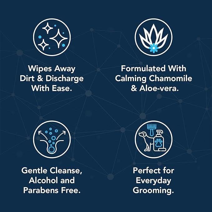 NOVEHA 360PCs Dog Wipes - Odor Eliminating and Cleaning Grooming Wipes for Dog's Paws, Body, and Butt - Perfect for Puppy and Adult Dogs - Plant-Based, Safe, Convenient & Large Unscented Wipes - 3pack - NeatNest