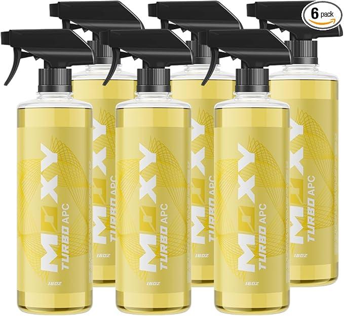 Moxy Turbo APC Concentrate - (16oz (Case of 6)) - All Purpose Car Cleaner - Cleaning Spray for Car Detailing - Wheel Cleaning Kit Safe for Cars, SUVs, Motorcycles, RVs, and Trucks - NeatNest